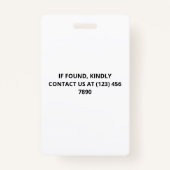 Deep Blue Foto & Logos Press-ID Ausweis (Rückseite)