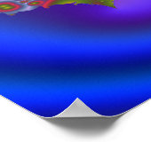 Deep Blue Fraktal Poster (Ecke)