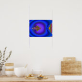 Deep Blue Fraktal Poster (Küche)