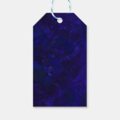 Deep Blue Geode Rose Gold Agate Wedding Willkommen Geschenkanhänger (Rückseite)