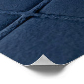 Deep Blue geprägtes Raster-Textur-Poster Poster (Ecke)