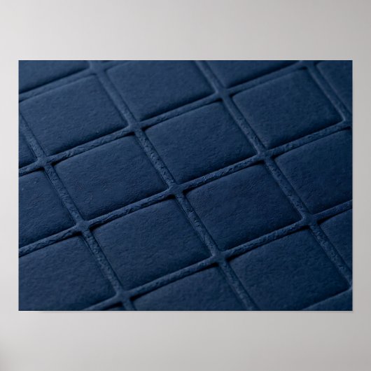 Deep Blue geprägtes Raster-Textur-Poster Poster (Vorne)