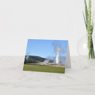 Deep Blue Geysir und Bison in Yellowstone Karte