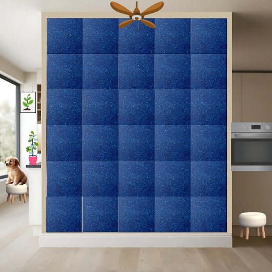 Deep Blue Glitzer Keramik Tile Fliese