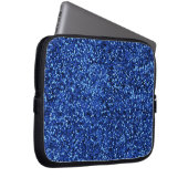 Deep Blue Glitzer Laptopschutzhülle (Vorne Rechts)