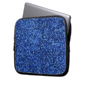 Deep Blue Glitzer Laptopschutzhülle (Vorderseite Links)