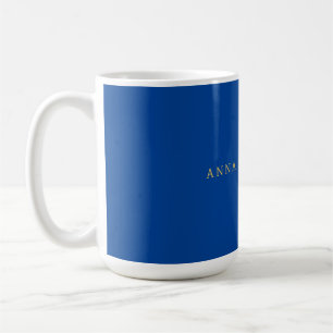 Deep Blue Gold Beruflich Trendy Minimalistisch Chi Kaffeetasse