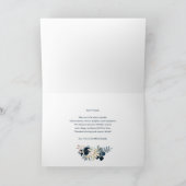 Deep Blue & Gold Weihnachtskarte Feiertagskarte (Innenseite)