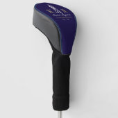 Deep Blue Golfspieler Classic Golfer Monogramm Golf Headcover (angewinkelt)