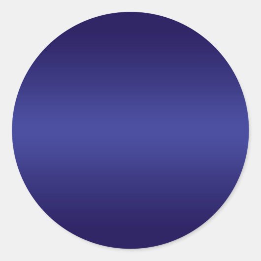 Deep Blue Gradient Blank Runder Aufkleber (Vorderseite)
