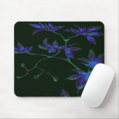 Deep Blue & Green japanische Blume Mousepad (Mit Mouse)