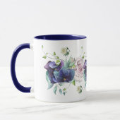 Deep Blue Hydrangea und Rose Tasse (Links)