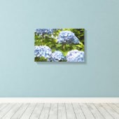 Deep Blue Hydrangeas Leinwanddruck (Insitu (Holzboden))