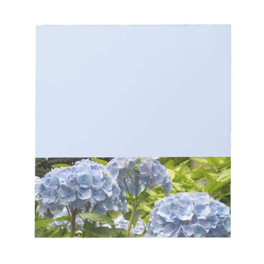 Deep Blue Hydrangeas Notizblock (Vorderseite)