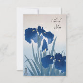 Deep Blue Irises Orthodox Christlich Memorial Dankeskarte (Vorderseite)