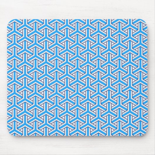 Deep Blue Japanese Pattern Mouse Pad Mousepad (Vorne)