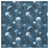 Deep Blue Jellyfish Fabric Stoff (Muster)
