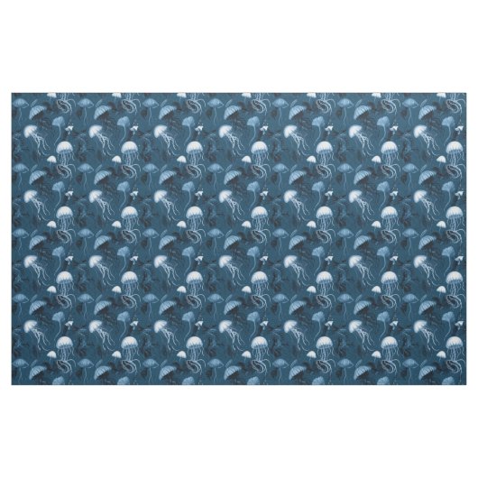 Deep Blue Jellyfish Fabric Stoff (Fat Quarter (45,7 x 55,9 cm))