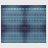 Deep Blue Kariert, Gingham Pattern Wrapping Paper Geschenkpapier (Flach)