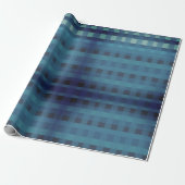 Deep Blue Kariert, Gingham Pattern Wrapping Paper Geschenkpapier (Ungerollt)