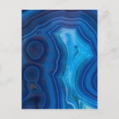Deep Blue Lagoon Agate Postkarte (Vorderseite)