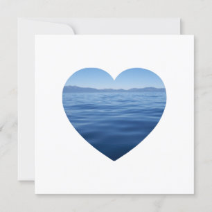 Deep Blue Lake Tahoe Herz Foto Save-the-Date Save The Date