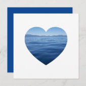 Deep Blue Lake Tahoe Herzstück Foto Save the Date (Vorne/Hinten)