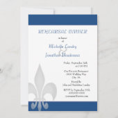 Deep Blue Large Lilie Probe Dinner Einladung (Rückseite)