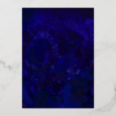 Deep Blue Lila Geode Rose Gold Agate Modern Folieneinladung (Rückseite)