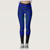 Deep Blue mandala Leggings (Vorderseite)