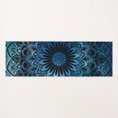 Deep Blue Mandala Yogamatte (Vorderseite (Horizontal))