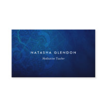 Deep Blue Mandala Zen Business Card