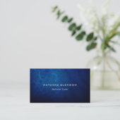 Deep Blue Mandala Zen Business Card Visitenkarte (Stehend Vorderseite)