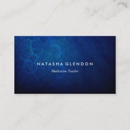 Deep Blue Mandala Zen Business Card Visitenkarte