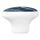 Deep Blue Marble Muster Keramikknauf (Seitenansicht)