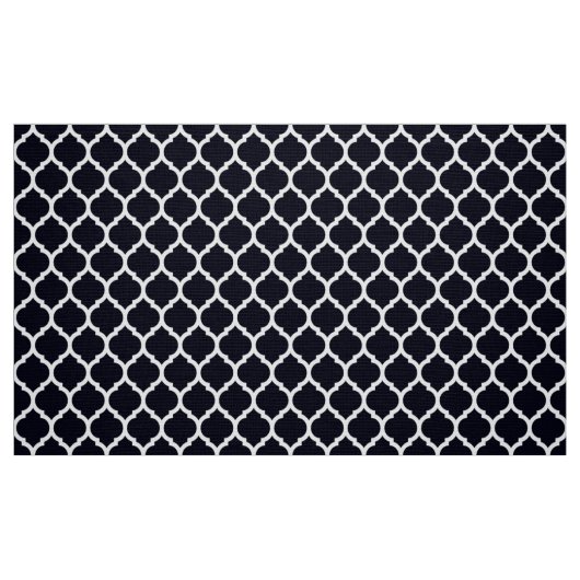 Deep Blue marokkanischer Gitter Quatrefolienmuster Stoff (Fat Quarter (45,7 x 55,9 cm))
