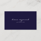 Deep Blue Minimalist Professional Visitenkarte (Vorderseite)