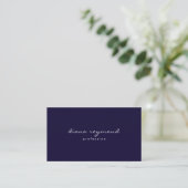 Deep Blue Minimalist Professional Visitenkarte (Stehend Vorderseite)