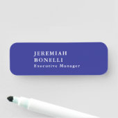 Deep blue minimalistisch moderne schlicht namensschild (Beispiel)