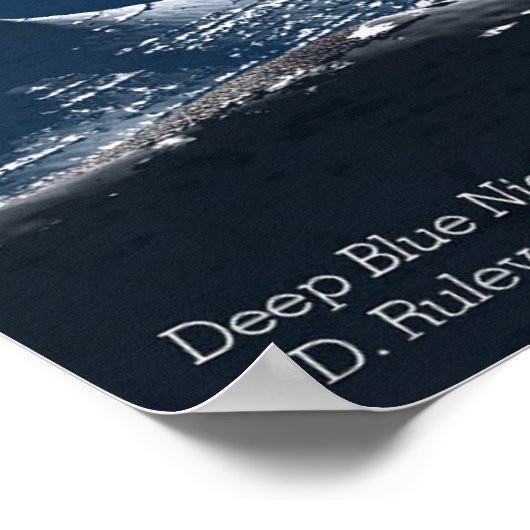 Deep Blue Nights Poster (Ecke)