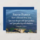 Deep Blue Ocean Foto Christlich Neujahr biblisch Postkarte (Vorne/Hinten)