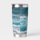 Deep Blue Ocean Wave Custom Image Personalized Thermobecher (Rechts)