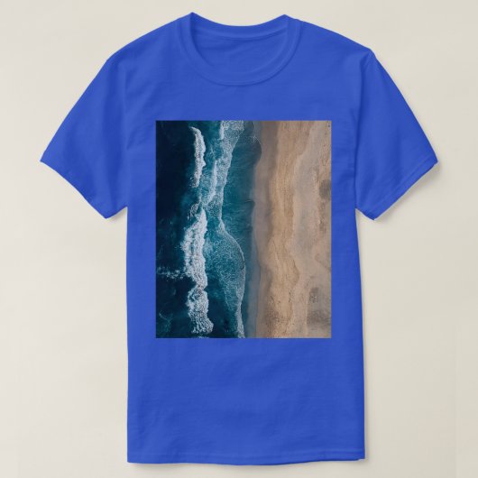 Deep Blue Ocean Waves Graphic T-Shirt (Design vorne)