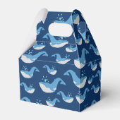 Deep Blue Ocean Whale Baby Boy Baby Dusche Geschenkschachtel (Rückseite)