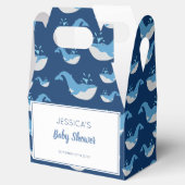 Deep Blue Ocean Whale Baby Boy Baby Dusche Geschenkschachtel (Geöffnet)