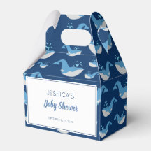 Deep Blue Ocean Whale Baby Boy Baby Dusche