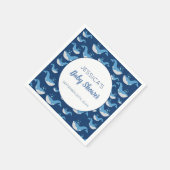 Deep Blue Ocean Whale Baby Boy Baby Dusche Serviette (Ecke)