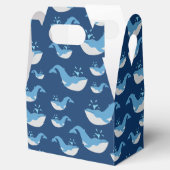 Deep Blue Ocean Whale Muster Geschenkschachtel (Geöffnet)