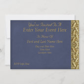 Deep Blue Party Einladung (Rückseite)