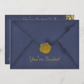 Deep Blue Party Einladung (Vorne/Hinten)